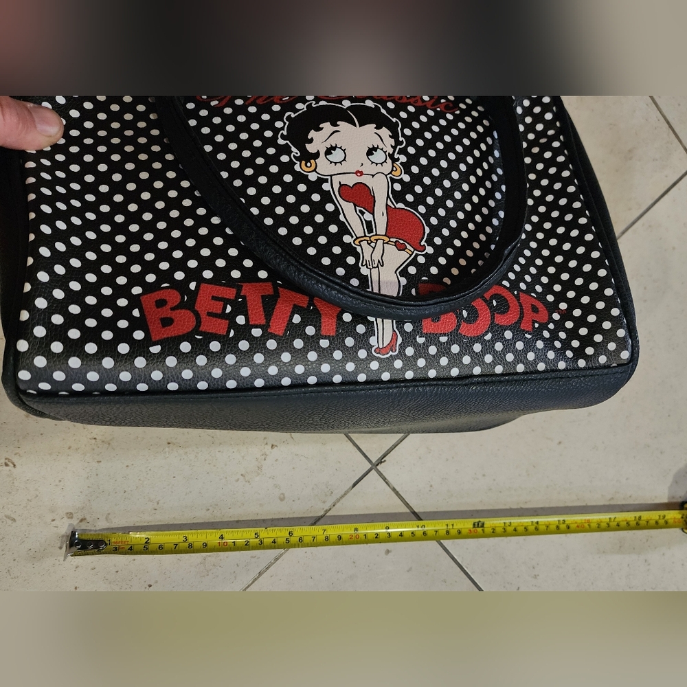 Betty Boop Polka Dots Womens Carry Crossbody Purse Bag Faux Leather The Classic - Picture 8 of 9